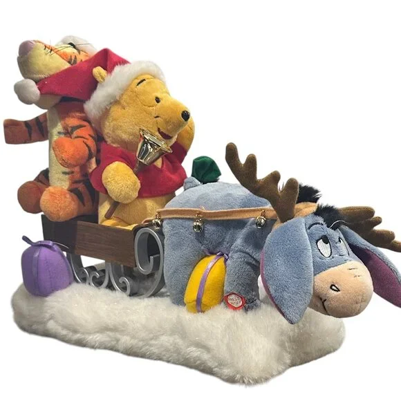 Winnie the Pooh, Tigger, Eeyore, Christmas Sleigh Ride Music Motion Plus… - Picture 1 of 11